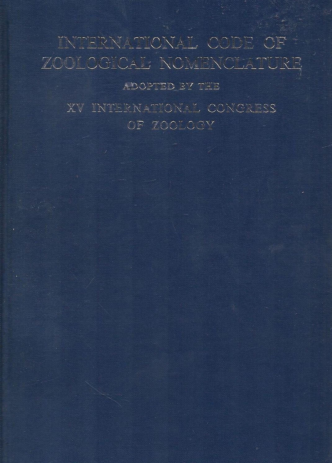 International code of zoological nomenclature = Code international de