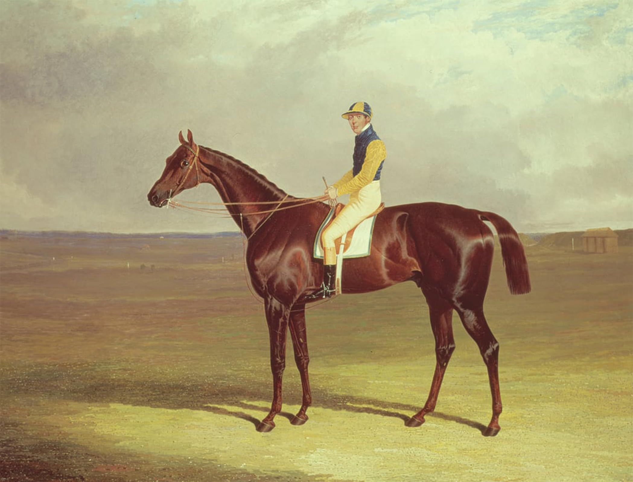 POSTERIIk Vintage Print Pop Art Landscape Artwork Mr M Crutch on Newmarket Heath by Frederick Herring Senior Art Prints for Office Home Decor 60x90cm
