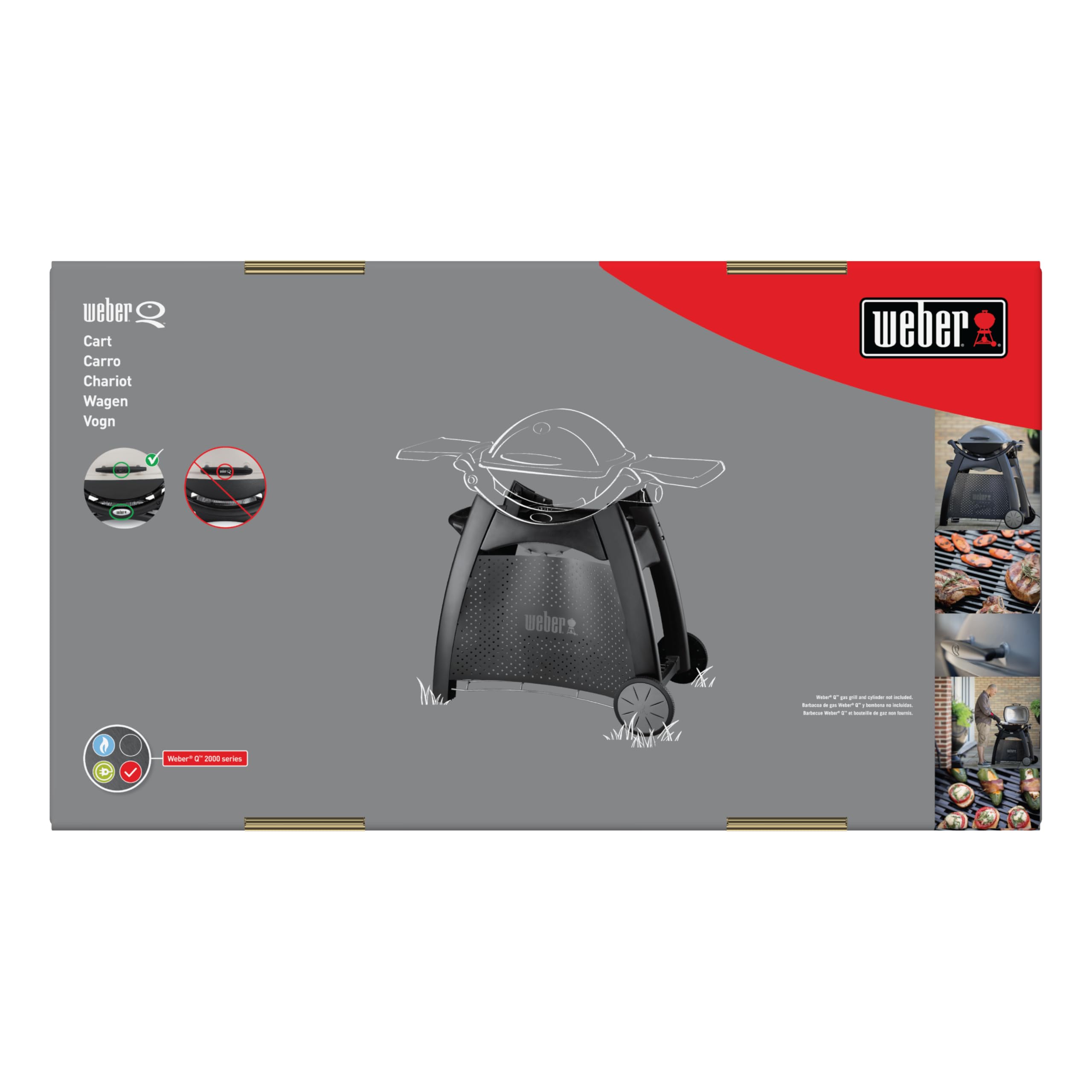 Weber 6526 - Mesa-Carro De Luxe Para Weber Serie Q2000.