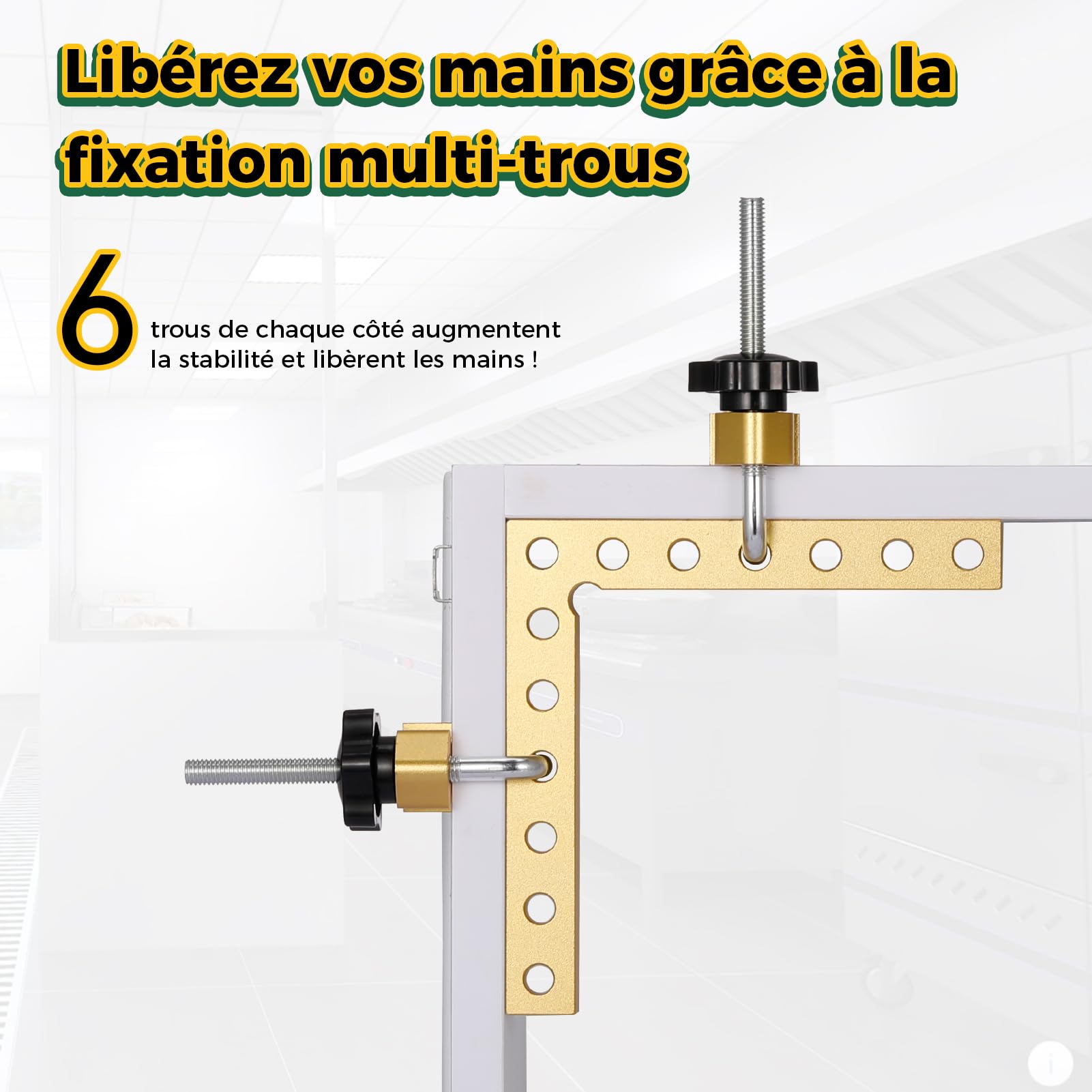 Geevorks Bloc De Positionnement À 90 Degrés, Serre Joint Angle À 90 Degrés, Pince De Fixation À Angle Droit En Alliage D'aluminium Pour Cadres Photos,Boîtes,Armoires,Tiroirs
