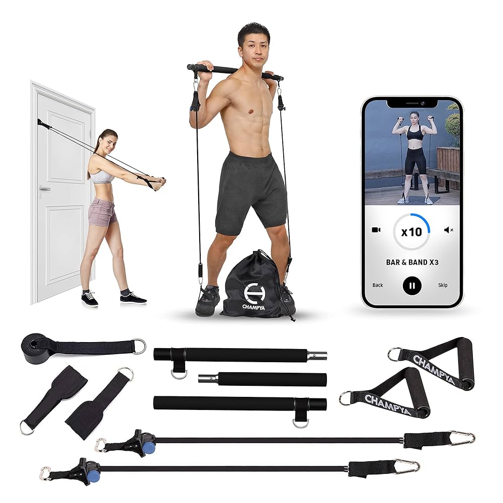 Amazon.co.jp: CHAMPYA 筋トレグッズ トレーニングチューブ 1本