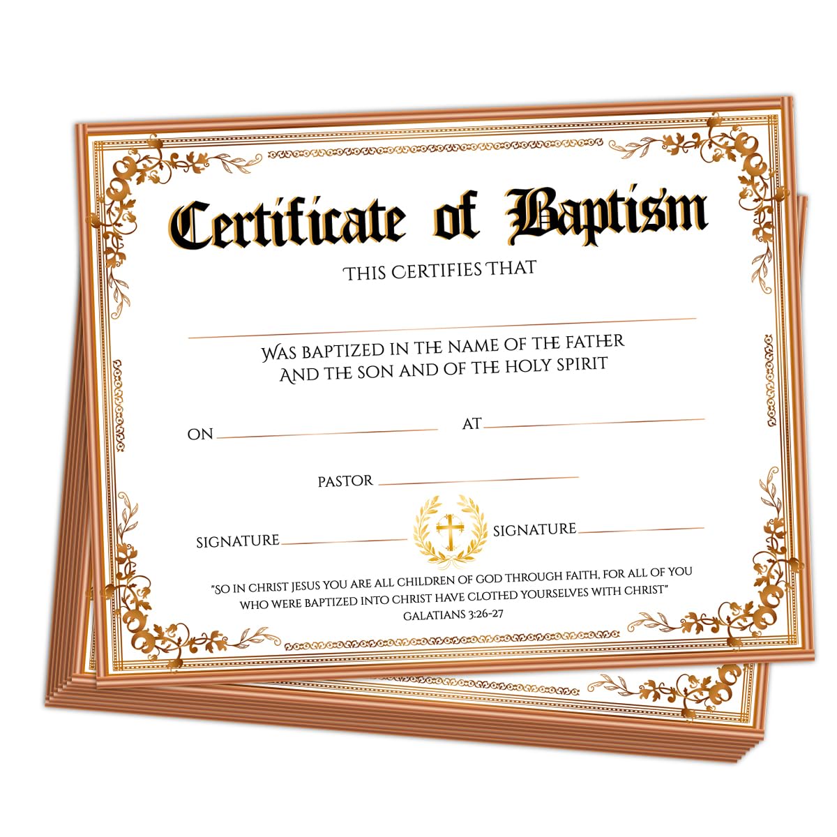 Certificate of Baptism card-style | Ambassador Publications Store, image size:1200x1200