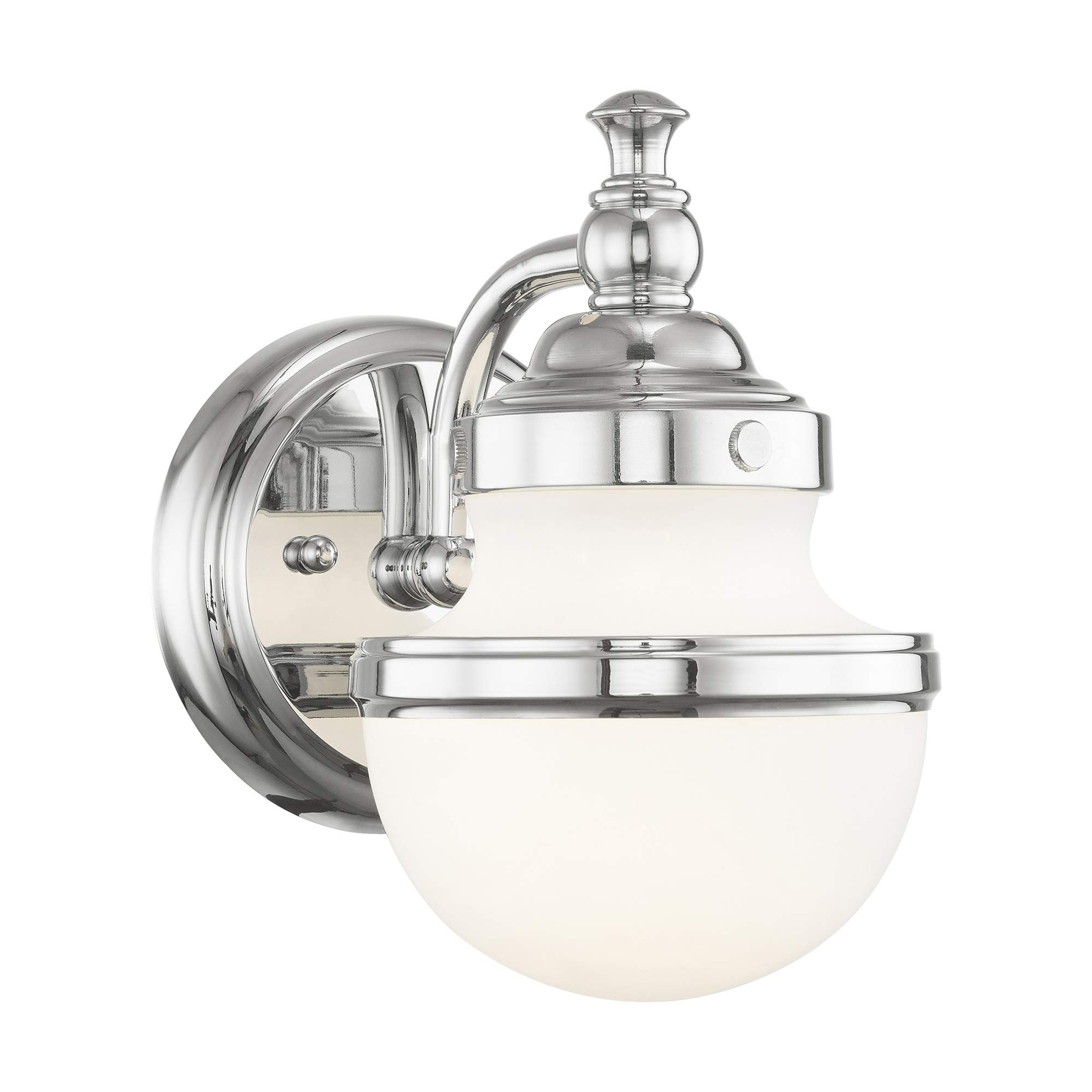 Photo 1 of ***DAMAGED - SEE NOTES/PICTURES***Livex 5711-05 Transitional One Light Bath Vanity from Oldwick Collection Finish, Polished Chrome