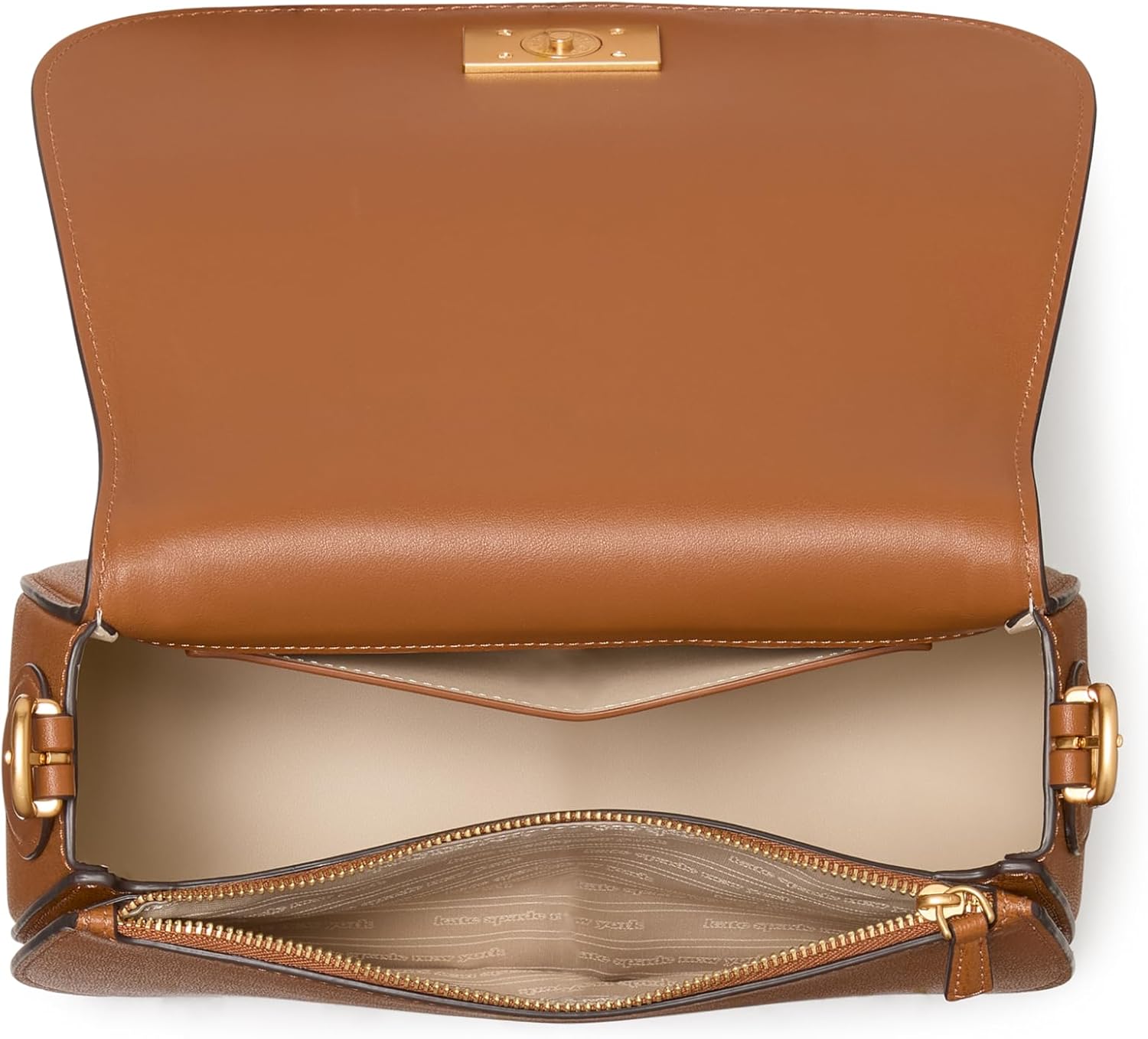 kate spade new york womens Nouveau Textured Leather Medium Saddle Crossbody - Image 3