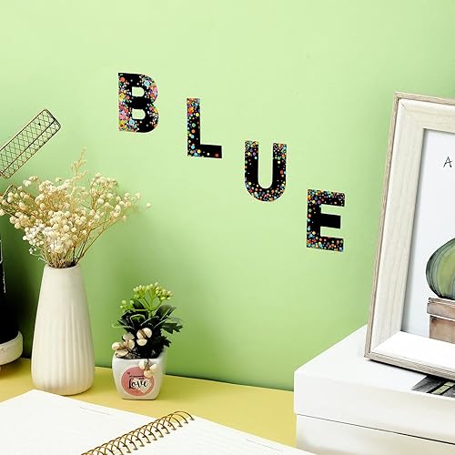 Miniatura 7 de 232 piezas de 24 hojas de calcomanías de letras grandes de 2.5 pulgadas, calcomanías autoadhesivas para tablón de anuncios, tablón de anuncios,