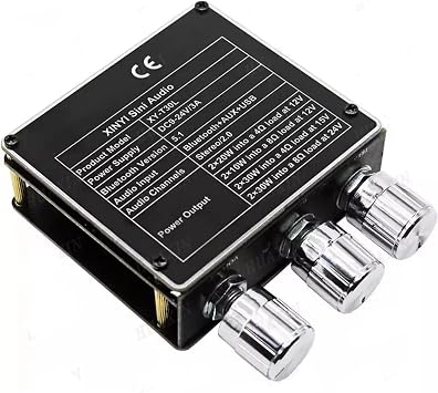 HiFi high Fidelity Stereo Bass Treble Audio, Arcade Home DIY, 12V Power Amplifier 3 inch 10W 8 ohm Speaker AUX Module T30L (Sliver)