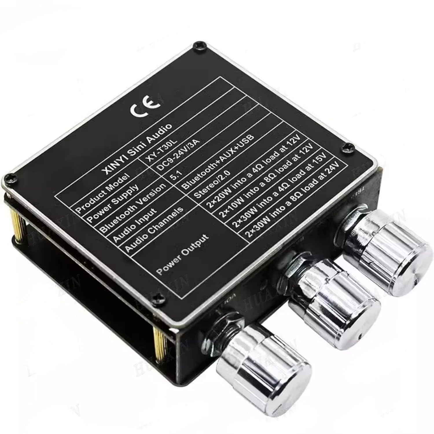 HiFi high Fidelity Stereo Bass Treble Audio, Arcade Home DIY, 12V Power Amplifier 3 inch 10W 8 ohm Speaker AUX Module T30L (White)