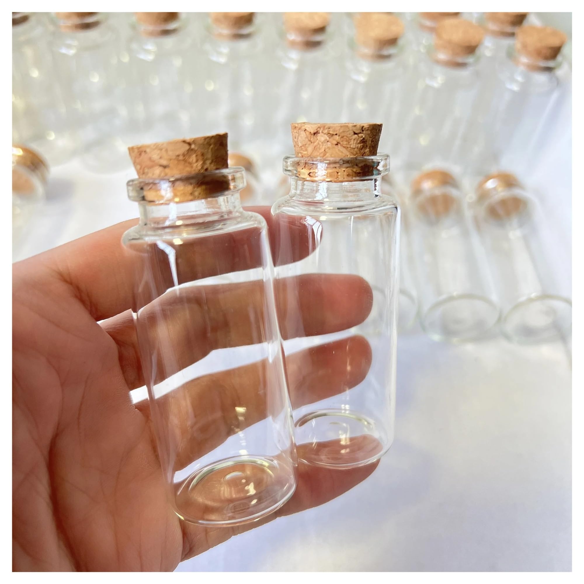 MENGKE Frascos de vidrio de 30 ml (30 x 70 mm), con corcho, pequeños tubos de ensayo, transparentes, ideales for bodas, regalos, 15, 36 y 56 unidades.(15 pieces)