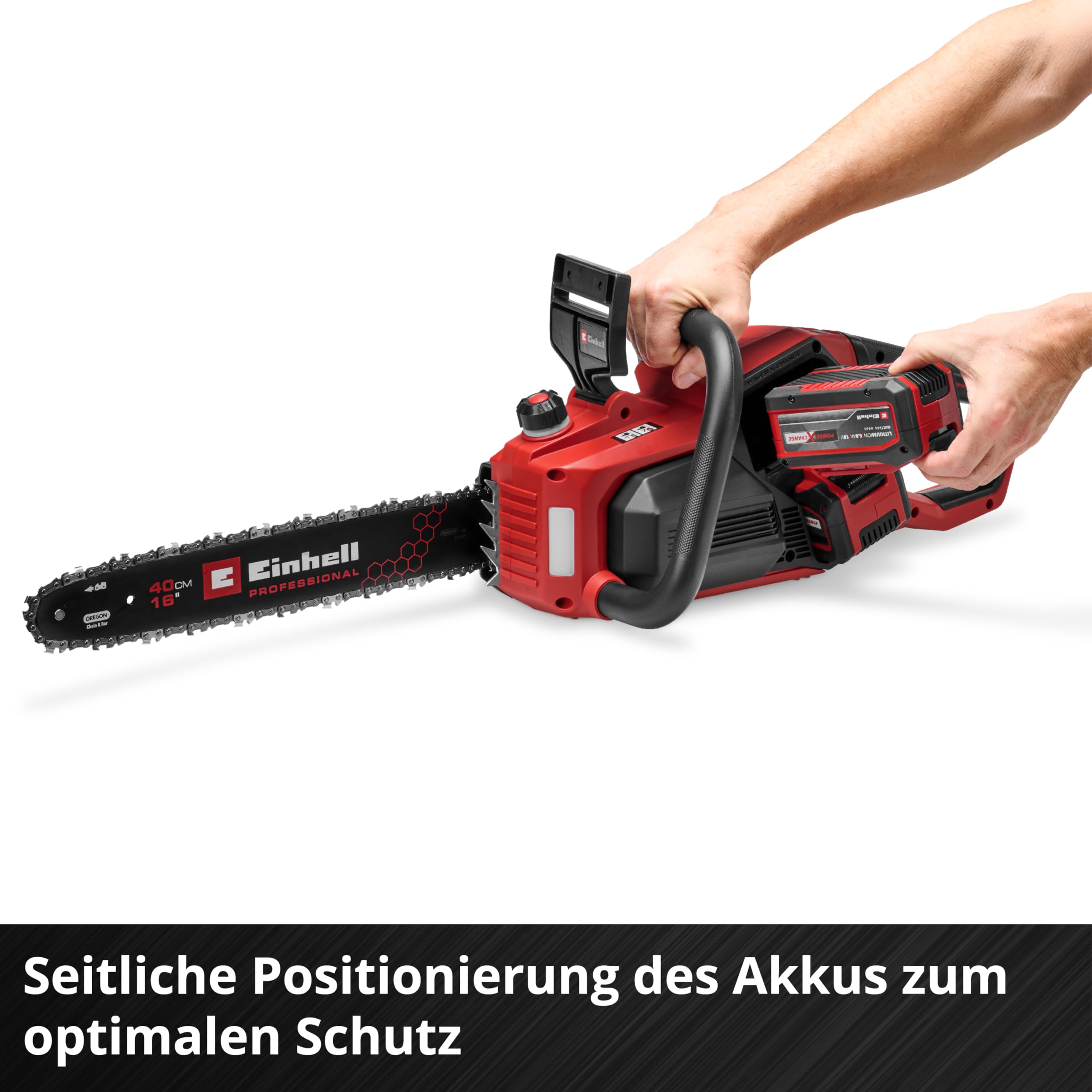 Einhell Professional Akku-Kettensäge GP-LC 36/40 Li BL-Solo (36 V, 38 cm Schnittlänge, Brushless, 19 m/s Kettengeschwindigkeit, autom. Kettenschmierung, ohne Akku)
