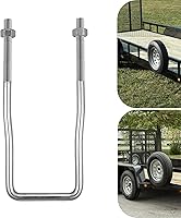 VIAGL U-Bolt Trailer Spare Tire Bracket - Galvanized Side Mount Carrier for 4/5 Lug Wheels on Boat Trailers, Up to 15" Tires