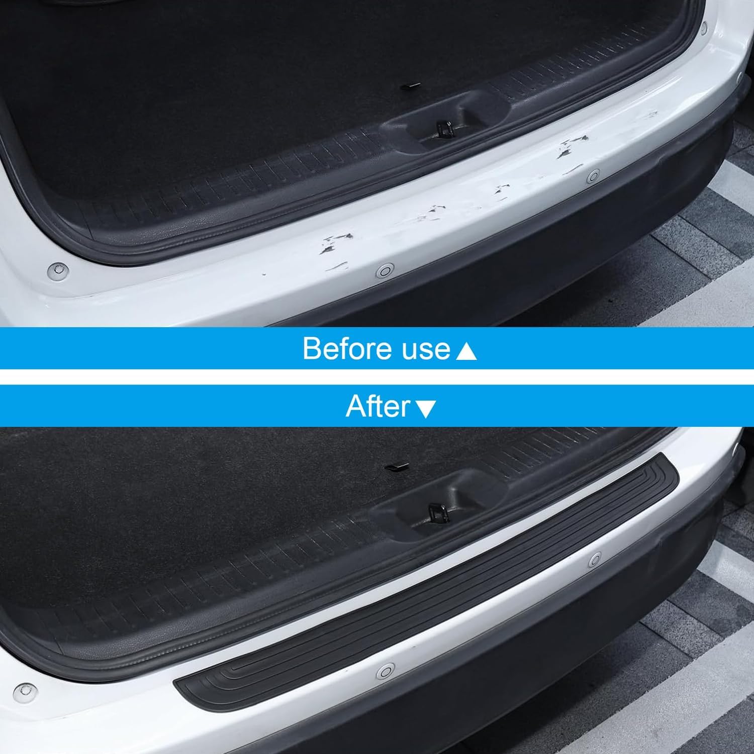 Car Rear Bumper Protector,for Toyota Yaris Cross XP210 2021-2024 Car Trunk Protection Strip,Rear Bumper Protector Guard Rubber,Trunk Bumper Guard