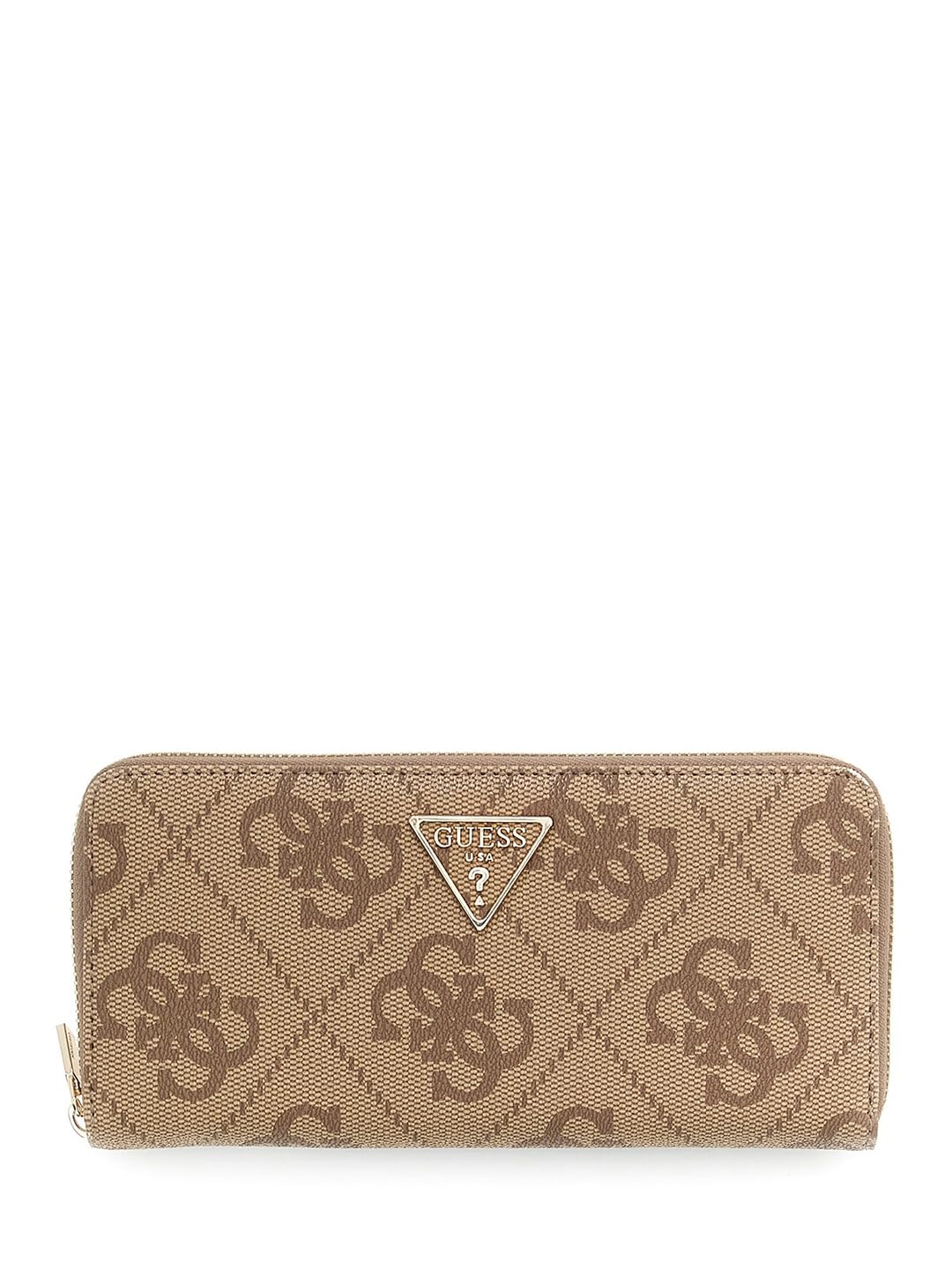 Porte-Monnaie GUESS Laurel II Zip Around Latte Logo/Brown