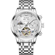 OLEVS Men's Automatic Watch, Big Face Stainless Steel Self Winding Watches