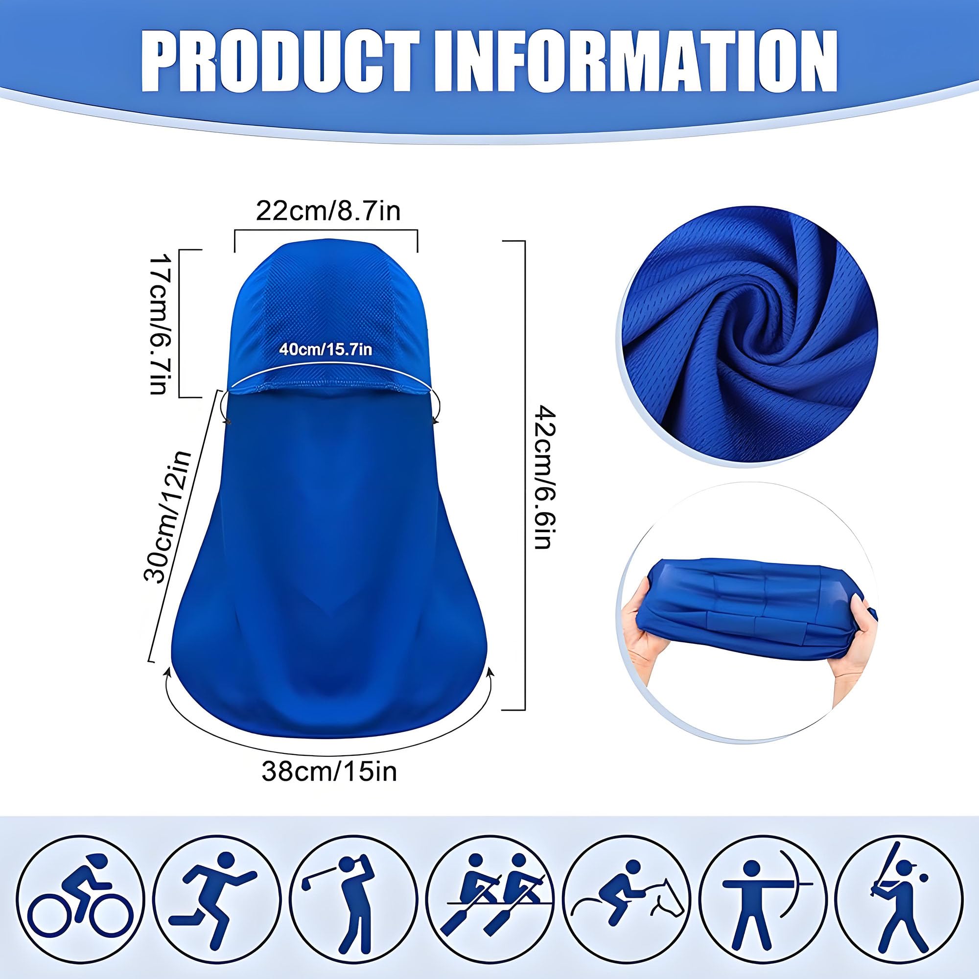 3 Pièces Bonnet de Protection du Cou Course à Pied Cyclisme, Protection Solaire, Respirant Cap sous Casque, Doublure de Casque avec Protège Nuque, pour Hommes et Femmes Cyclisme, Sport de Plein air