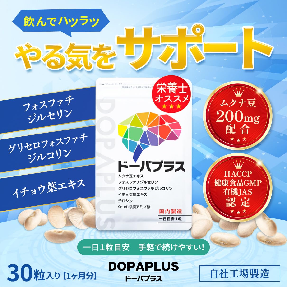 Amazon.co.jp: 【薬膳アドバイザー監修】占部大観堂製薬 ドーパプラス