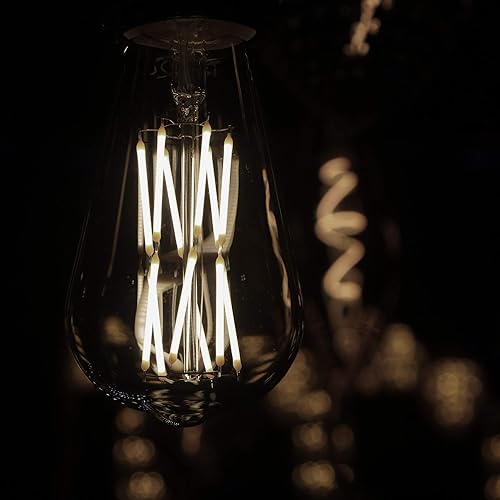 Miniatura 8 de Leools Bombilla LED Edison vintage regulable de 10 W, 1200 lúmenes, blanco neutro de 4000 K, equivalente a 100 vatios, base media E26, lámpara