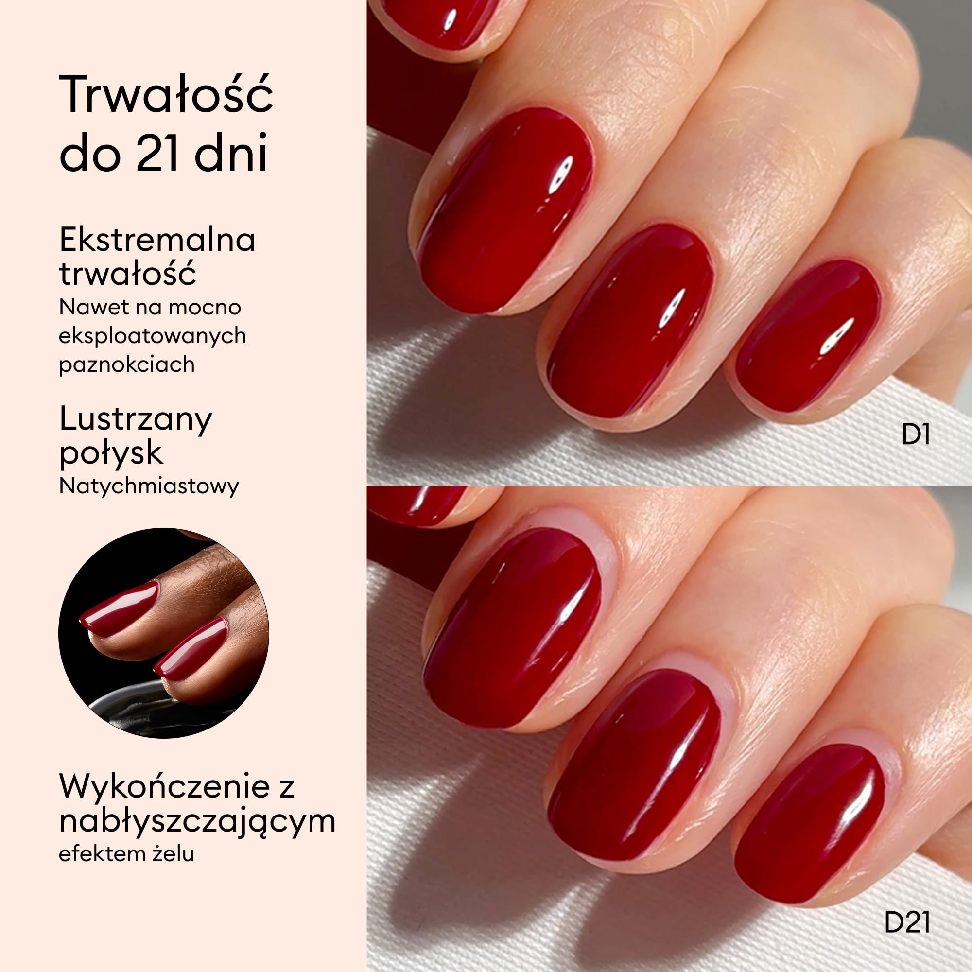 Manucurist Xtrem Flash Zestaw do Paznokci Żelowych Poppy Red & Hortencia - Lakier UV z Lampą LED 36W, Base Coat, Top Coat, Remover i Klipsy - Trwałość do 21 Dni