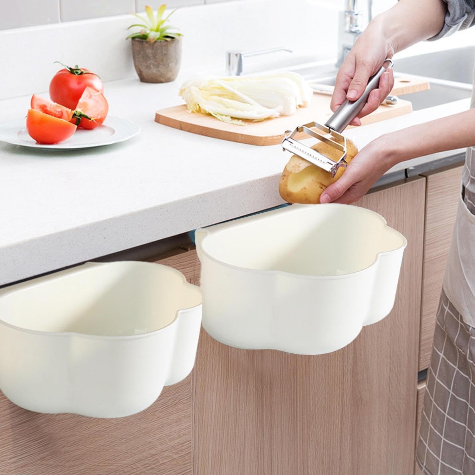 Organisateur de commode à langer, organiseur de table à langer, à suspendre, pour table à langer, pour le rangement des déchets de cuisine (blanc)