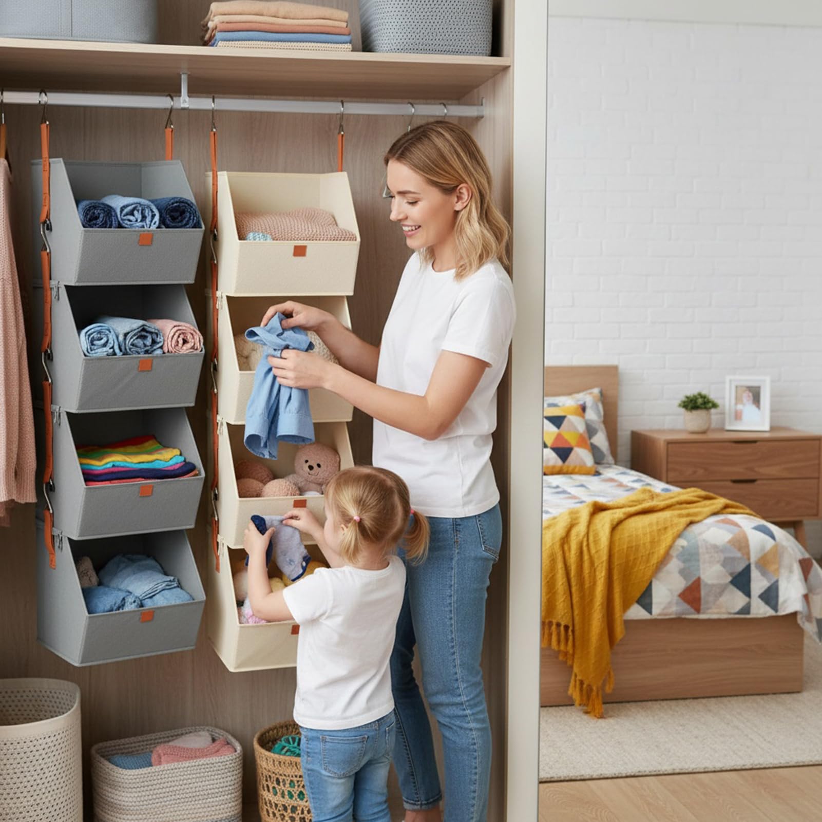 Türrückseiten Organizer 4-Etagen Kleiderorganizer
