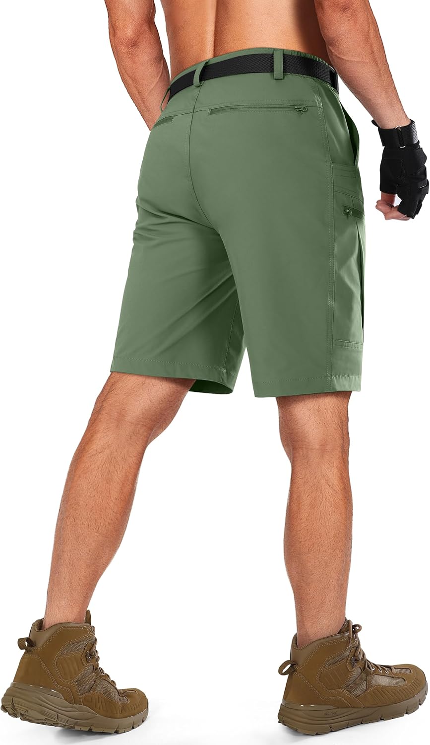 Mens Cargo Hiking Shorts Water Resistant Quick Dry Lightweight Breathable Tactical Shorts with Nylon Belt - Image 2