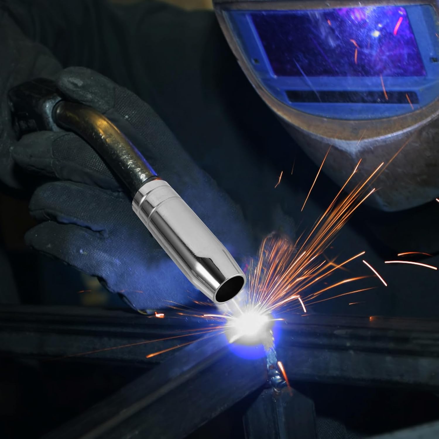 1set Welding Torch Accessory Kit Nozzle Tips Gas Shielded Welding Parts Easy to Install for Beginners and Professionals Portable and Convenient
