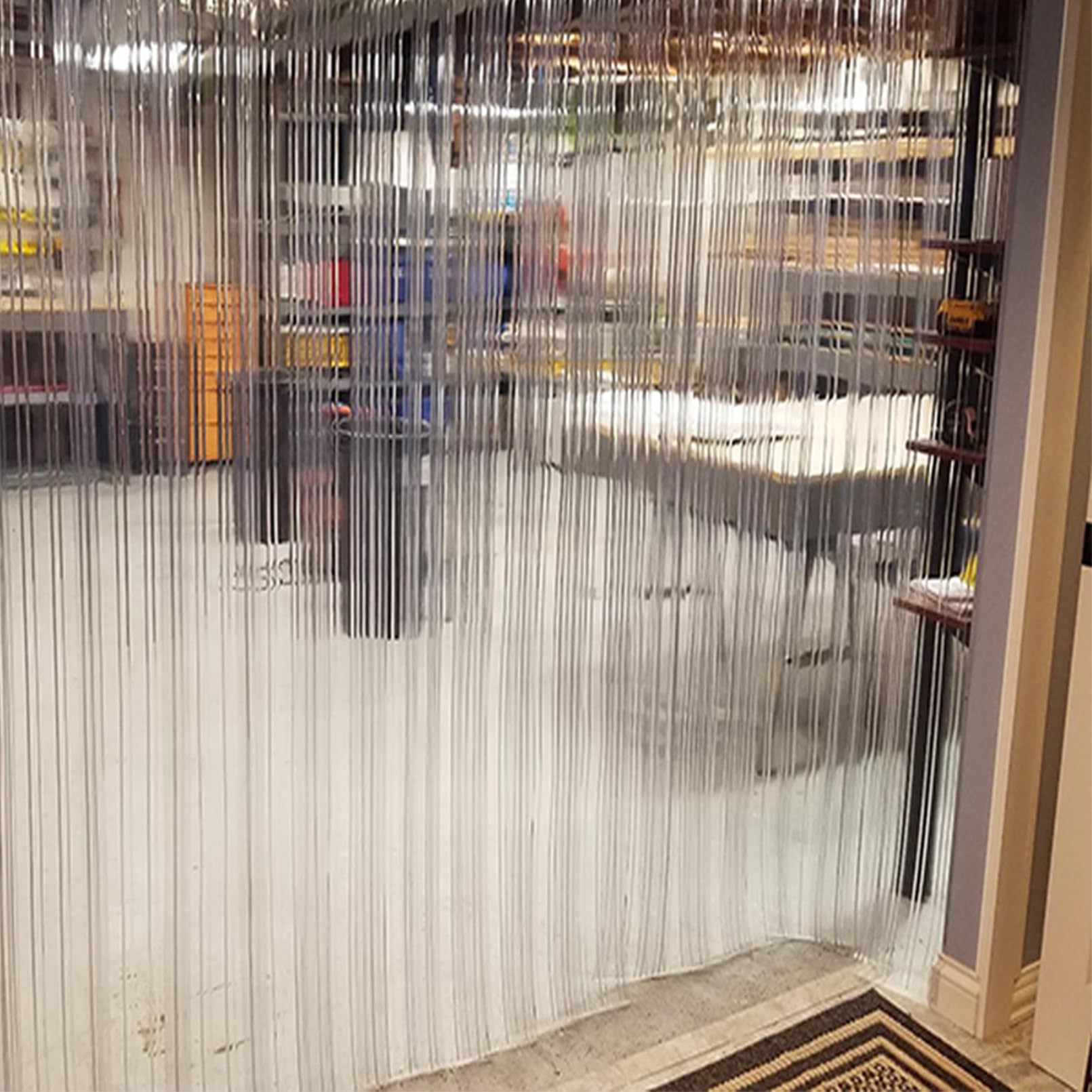 Lama Cortina PVC plástico Transparente Cortina de fleje de PVC para Entrar Congelados, Puerta del Almacén y Habitaciones Limpias Impermeable Resistente a la Intemperie Medidas Personalizables