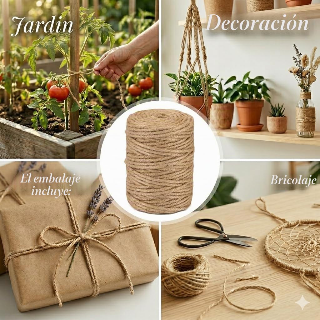 Cordel Yute Natural Ø5 mm ± 100 m La Cordeline CJN33, Natural