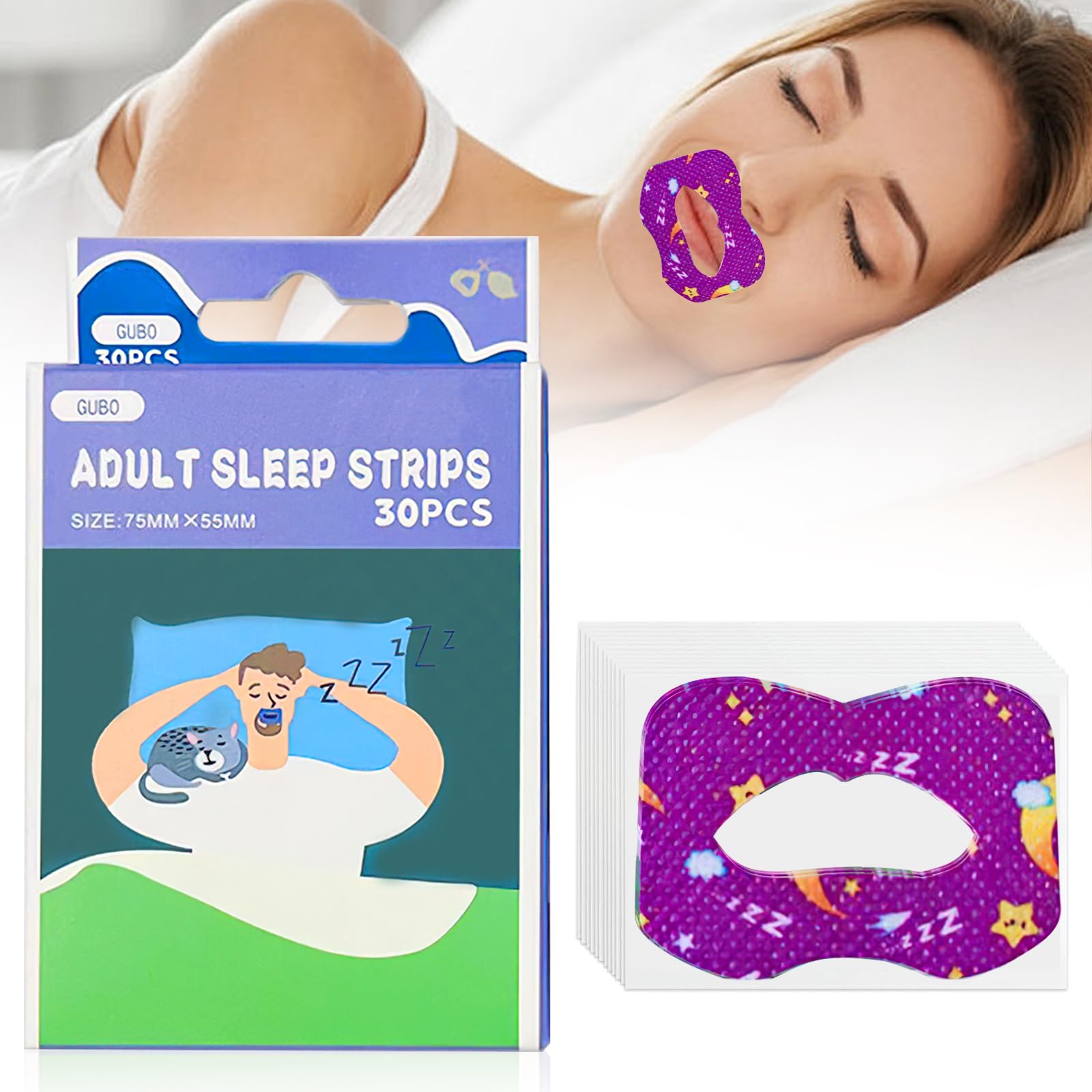 TecoKart® Mouth Tape for Sleeping, 30 pcs Mouth Strips for Adults, Stretchable Mouth Closer Device to Keep Mouth Closed While Sleeping, Snoring Relief, Mouth Taping for Better Sleep & Nose Breathing-image-19