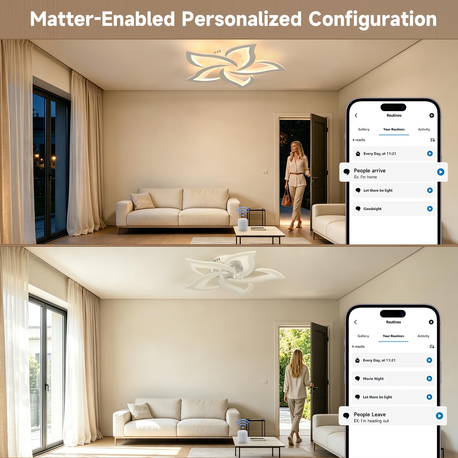 OTREN Plafoniera LED Soffitto Compatibile con Alexa HomeKit e Google Home