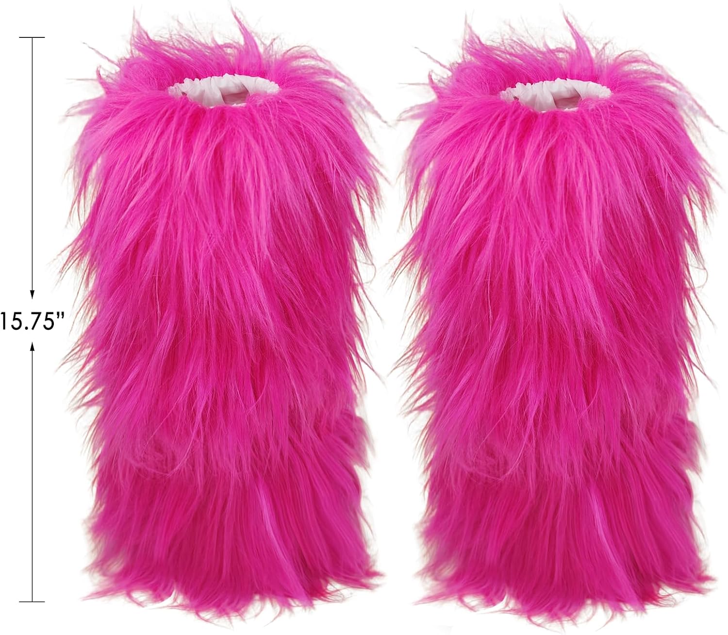 Women Furry Leg Warmers & Fuzzy Sunglasses, Funky Fluffy Boot Cover Cuffs