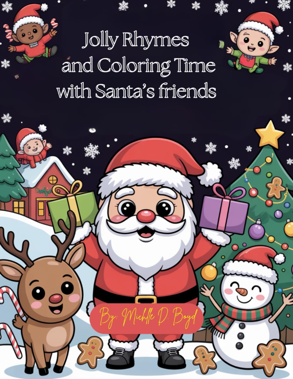 Jolly Rhymes and Coloring Time: with Santa's Friends