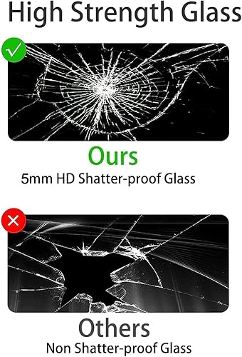 Miniatura 5 de APRILSOUL Glass Display Cabinet 4-Shelf with Double Door, Curio Display Cabinet with 5mm Tempered Glass, Floor Standing Bookshelf for Bedroom,