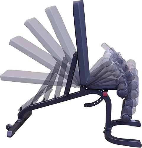 Miniatura 5 de Body-Solid GFID31 Banco de pesas ajustable de 600 libras de capacidad, plano, inclinado y declinado para entrenamiento de fuerza, estiramiento,
