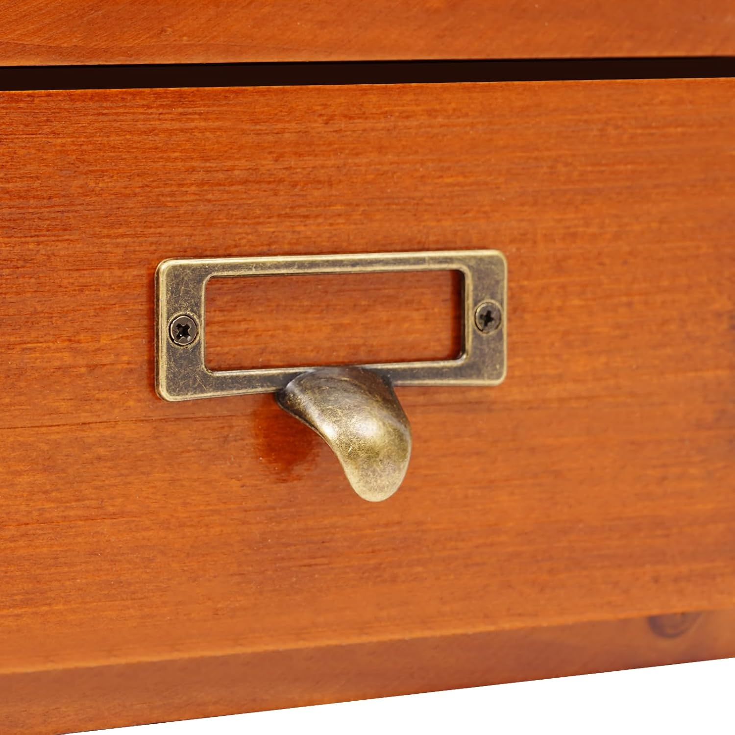 Vintage Countertop Storage Cabinet, Pine Wood Apothecary Cabinet with Drawers and Doors, Rustic Mini Desktop Cabinet for Kitchen, Bathroom, Office, Pantry-12 * 4.7 * 14in