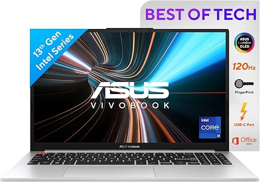 ASUS Vivobook S 15 OLED, 2.8K (2880 x 1620) 16:9,Core i9-13900H Processor 2.6 GHz,Light Laptop (16GB RAM/512GB SSD/Windows 11/Office…
