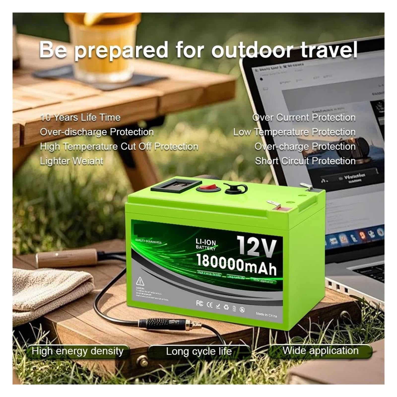 Batteria al litio 12V 150AH BMS integrata