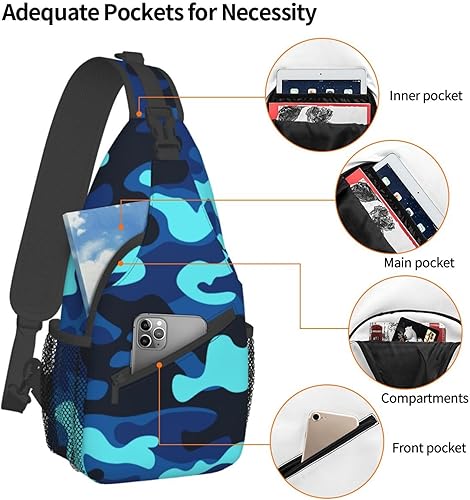 Miniatura 3 de IRIHISKY Mochila cruzada para hombres y mujeres, mochila cruzada casual para senderismo, viajes, deportes, correr, bolsa de pecho