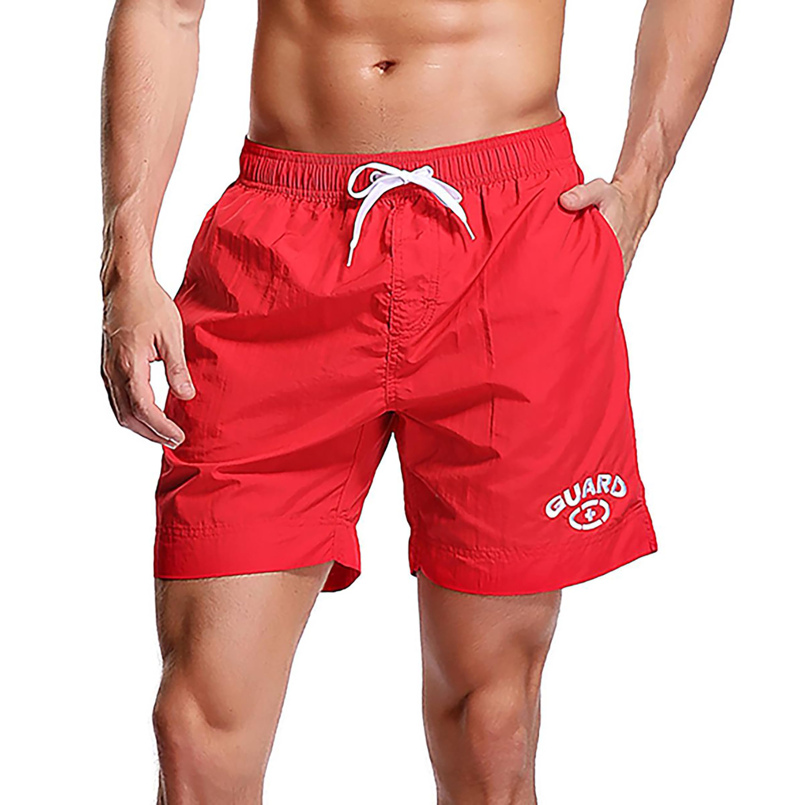 Adoretex Men's Guard Nylon Quick-Dry Swim Trunks 7-inch Inseam
