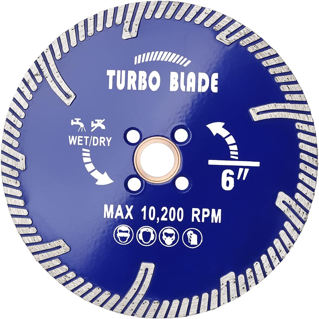 OSECH 6" Granite Cutting Blade 6" Diamond Turbo Blade for Concrete Masonry Brick Stone