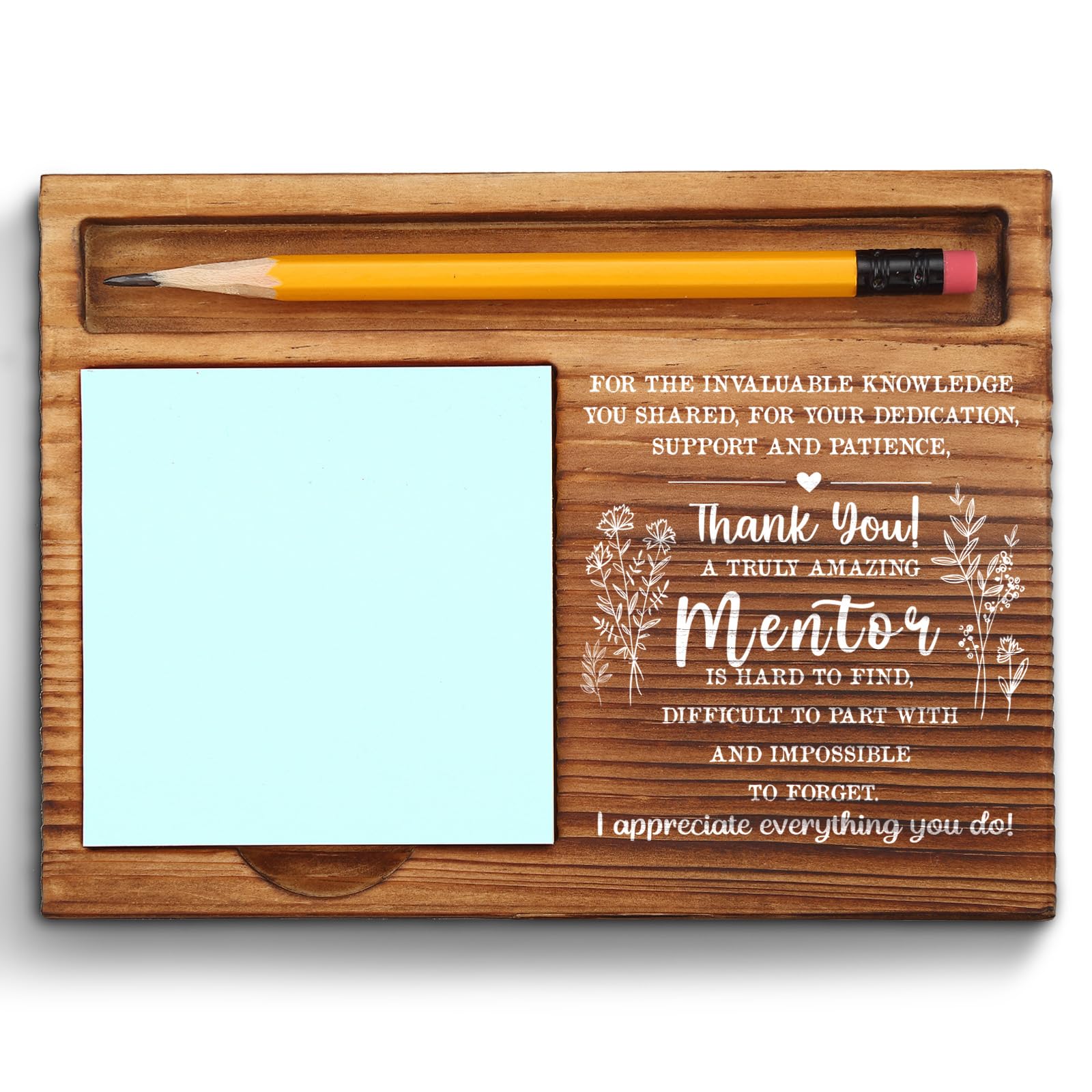 Mentor Gifts for Women, Men, Mentor Appreciation Gifts, Thank You Gifts for Mentor, Best Mentor Office Desk Decor Gifts Self-Stick Note Pad Holders