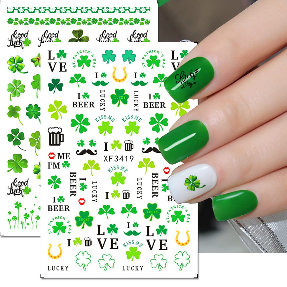 Amazon.com: St. Patrick's Day Nail Art Stickers Decals St. Patrick's Day Nail  Art Supplies Shamrock Clover Gold Self-Adhesive Design Nail Art Decoration  Accessories for Women Girls Manicure Decor : Beauty & Personal