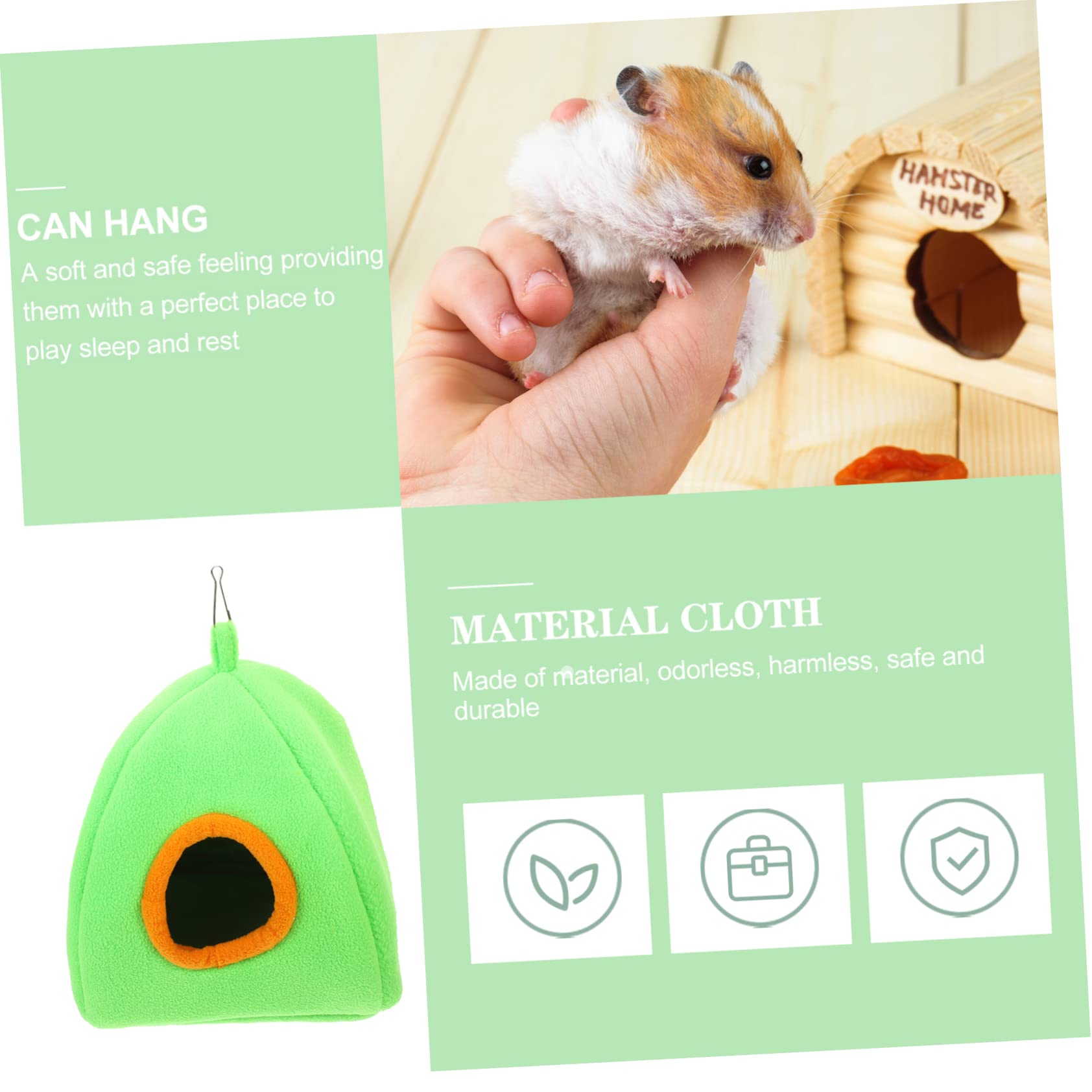 Beaupretty 5 Uds Nido De Hámster Hogar De Hámster De Peluche Pequeña Casa De Hámster Casa De Hámster Cálida Casa De Hámster Colgante Tienda De Juguete Hamaca De Felpa Escondite De Hámster