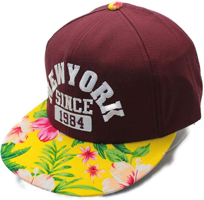 Amazon 品 アロハ柄 花柄 キャップ Cap 帽子 ワインレッド キャップ 通販