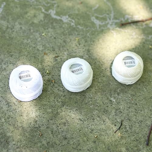 Miniatura 2 de Rhapsody Hilo de algodón perla tamaño 8 hilo de ganchillo Perle 12 bolas Set tejido a mano, bordado, sashiko, punto de cruz, costura, costura,