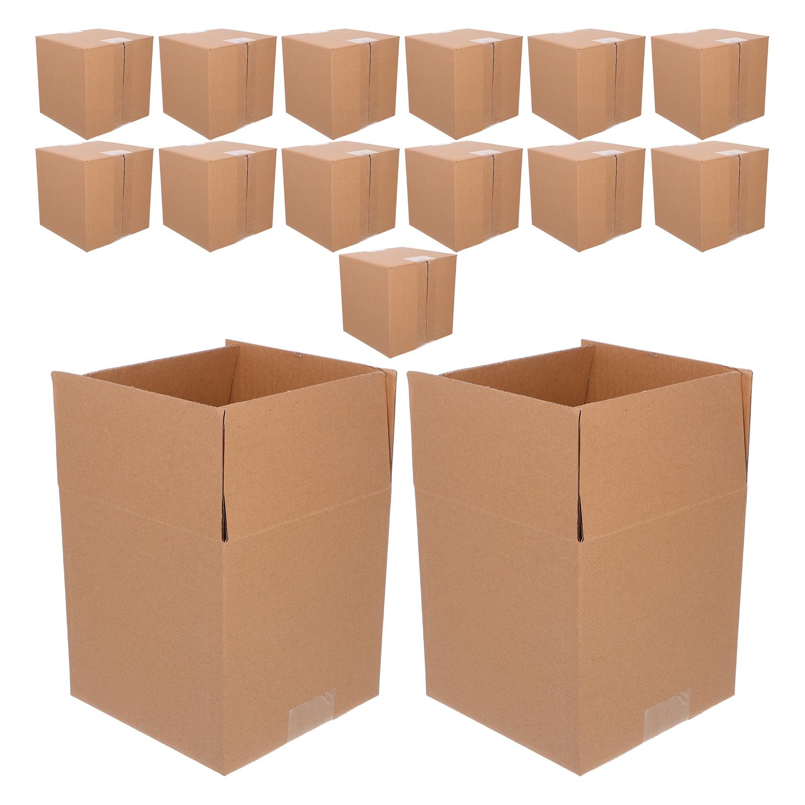 YARNOW Lot de 15 Boîtes D'emballage Carrées en Papier Brun, Solides et Offrant une Protection, pour L'expédition Rangement des Colis