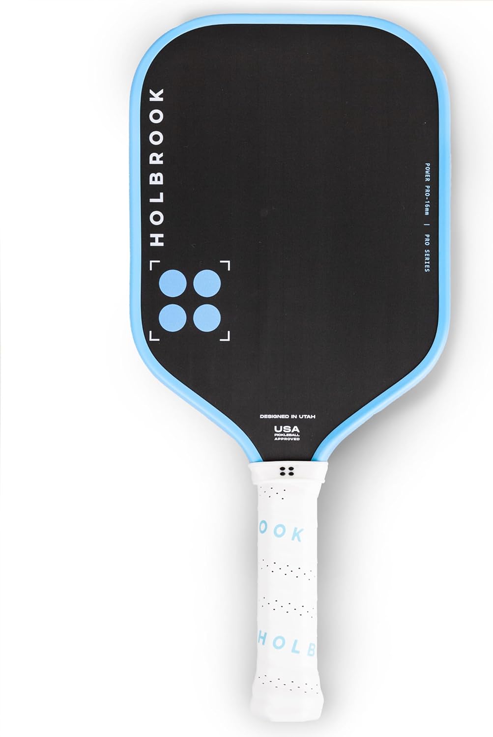 Holbrook Power Pro E Elongated Pickleball Paddle: USAPA Approved, Carbon Fiber Surface, Power, Control, Spin, Edgecraft Foam Polypropylene Honeycomb Core