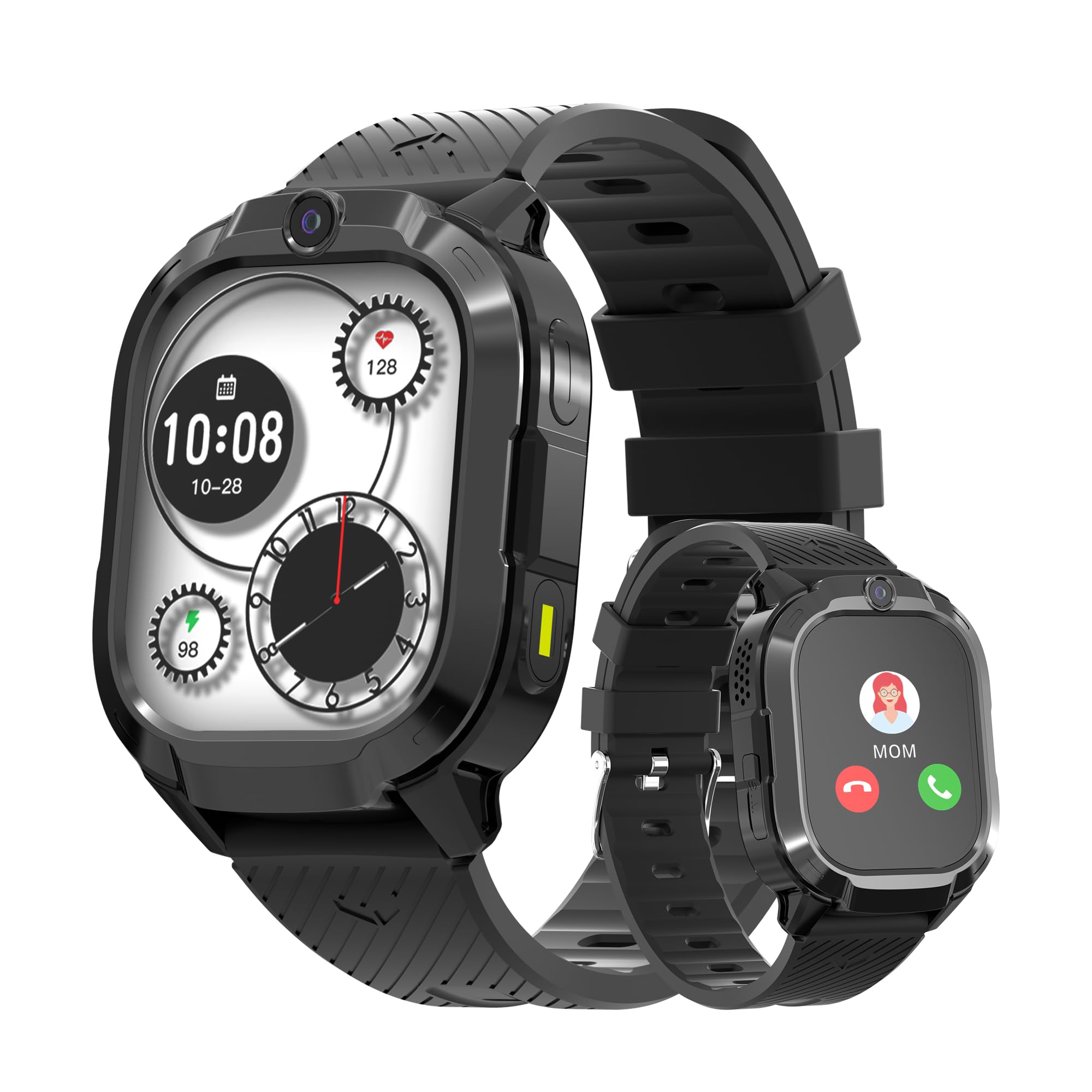 4G Kids Smart Watch Boys, Kids GPS Tracker Watch with Video Calling &amp; Voice Chat, One-Key SOS Call Camera Calculator Parental Control GPS Watches for Kid Age 5-12