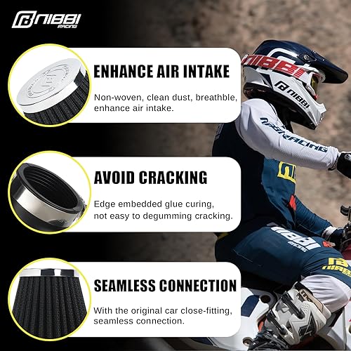 Miniatura 3 de NIBBI Filtro de aire, filtro de aire de 1.654 pulgadas, para motocross y cuatrimoto