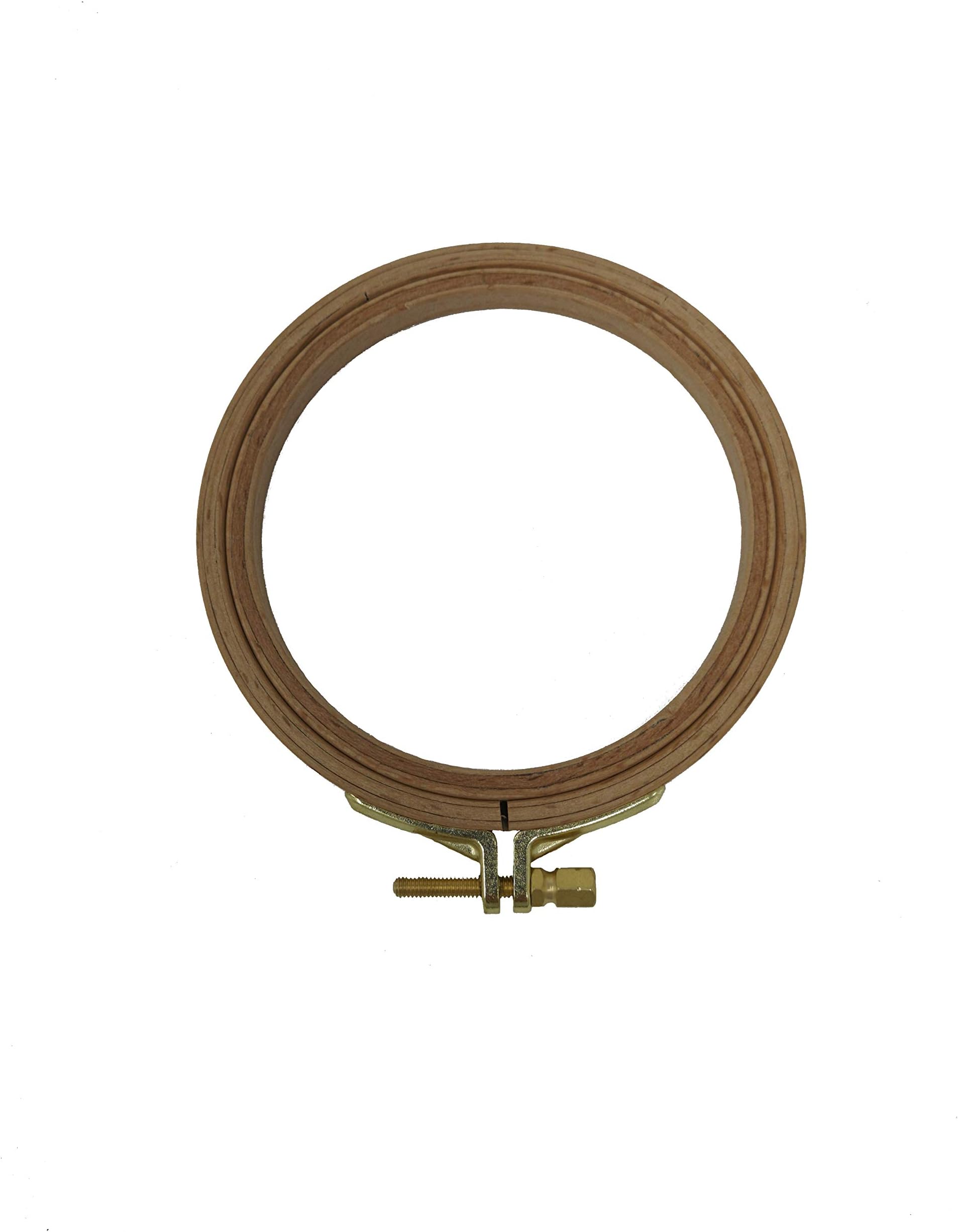 Nurge Premium Beech Wood Gold Clasp Embroidery Hoop 8mm (100mm = 3.93" ~ Approx 4")