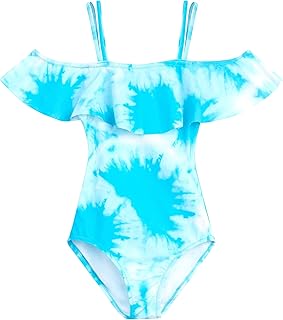 Kanu Surf Girls Peggy UPF 50+ Beach Sport Off Shoulder One Piece Swimsuit